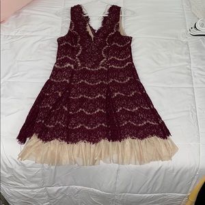 Trixxi Burgandy lace dress